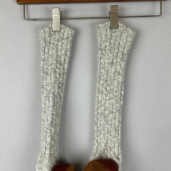 Acorn Men's Original Sock Gray Ragg Wool Cloud Cushion Slippers Size 12-13 - Picture 5 of 8